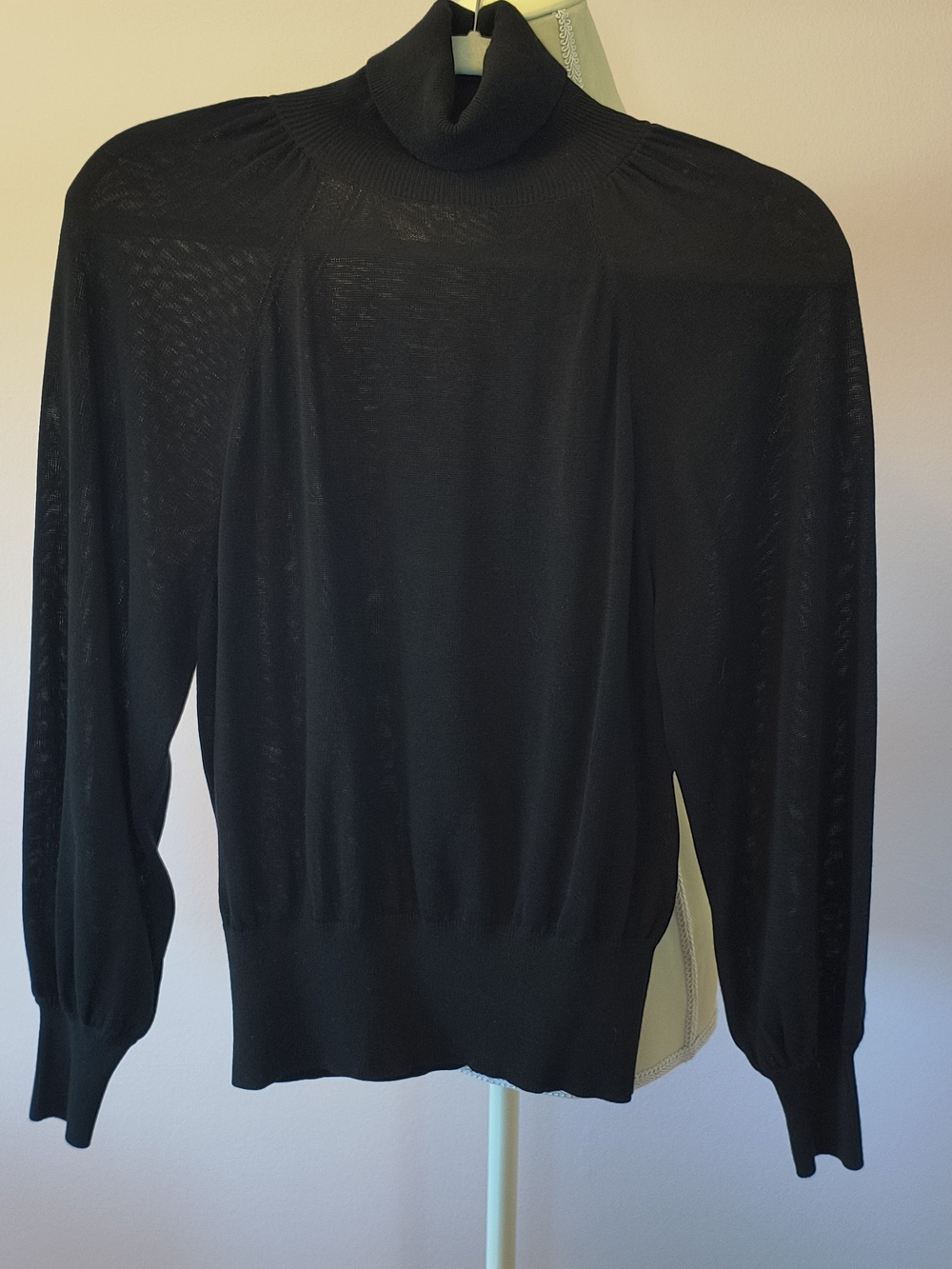 Zara Black Lightweight Turtleneck Sweater